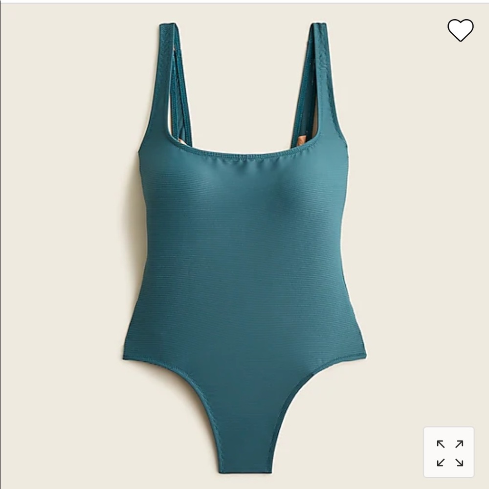 J.Crew NWT long torso ribbed squareneck one-piece